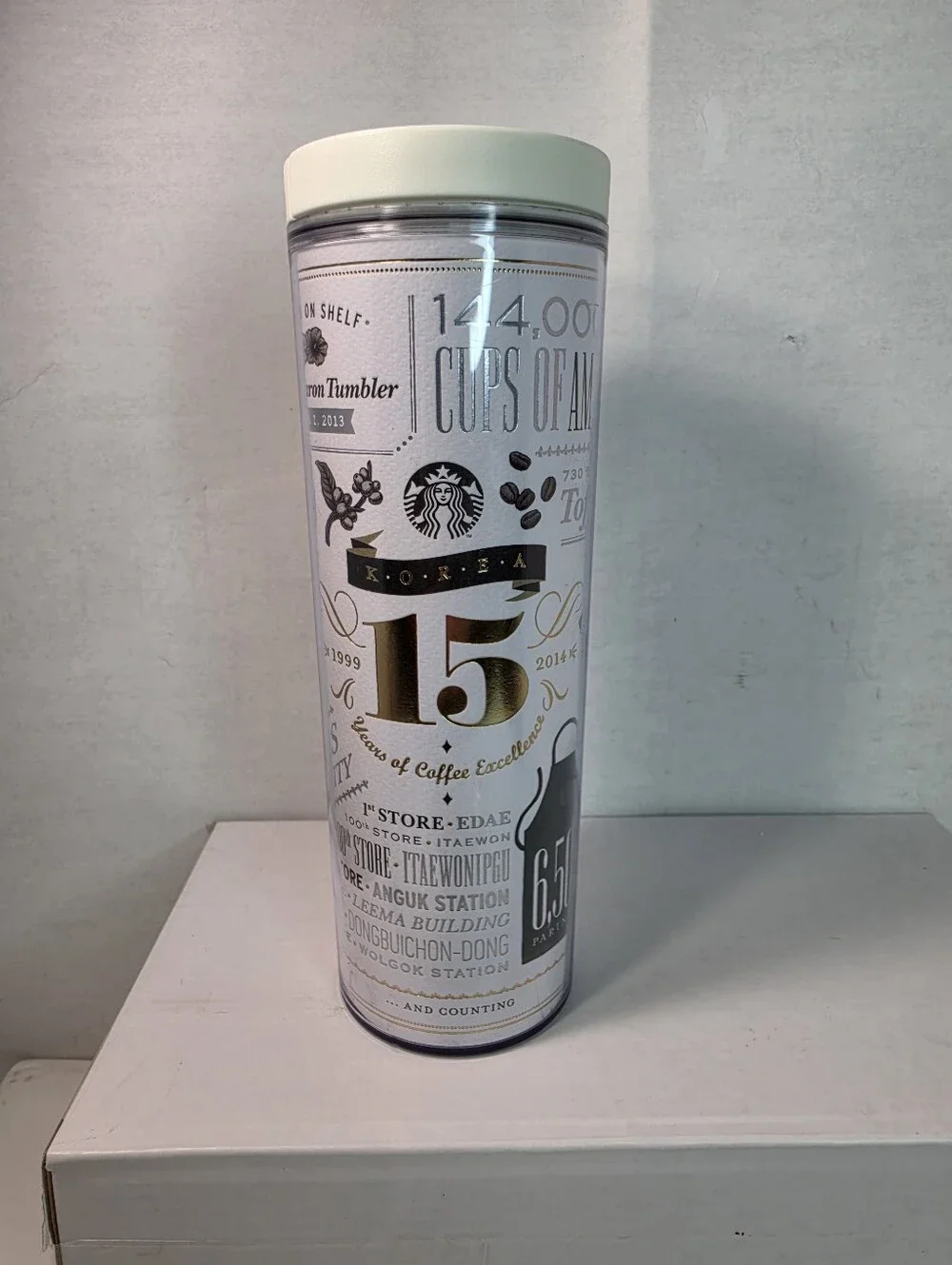 Starbucks Korea 15th Anniversary Limited Edition Collectible Insulated Tumbler.